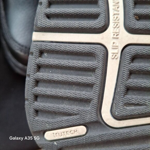 Rockport Women's 9XW Navy Blue Leather Sneakers Wide Fit Gold Glittery Comfort - Picture 12 of 14